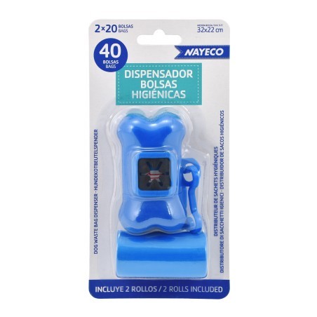 Nayeco Portabolsas Forma Hueso Azul