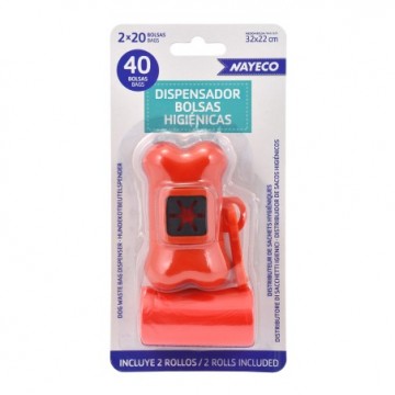 Nayeco Portabolsas Forma Hueso Naranja
