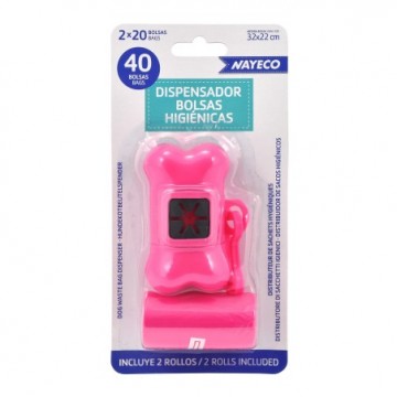 Nayeco Portabolsas Forma Hueso Rosa