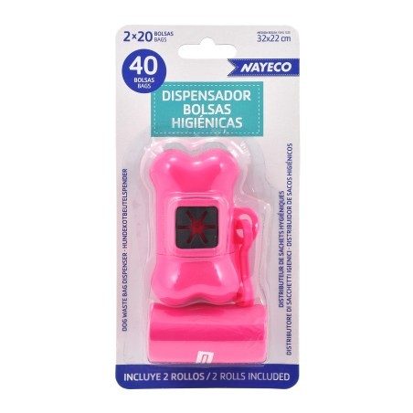 Nayeco Portabolsas Forma Hueso Rosa