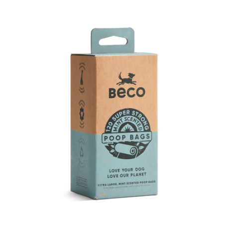 BECO Bolsas 100% reciclado aroma menta 8 rollos x 15 bolsas