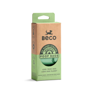 BECO Bolsas para excrementos 100% Reciclado Sin Perfume 4 x 15 bolsitas