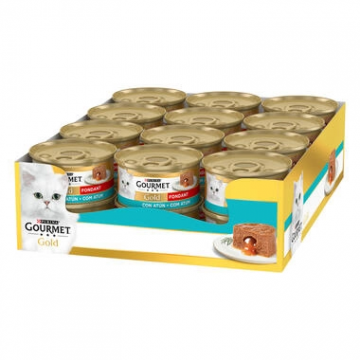 Pack Purina Latas para gatos GOURMET GOLD Fondant Atún 24x 85gr