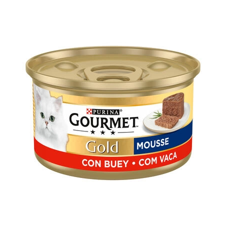 Purina Lata para gatos GOURMET GOLD Mousse Buey