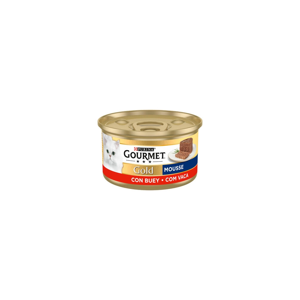 Purina Lata para gatos GOURMET GOLD Mousse Buey