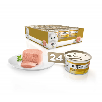 PACK Purina Lata para gatos GOURMET GOLD Mousse Pollo 24x 85gr