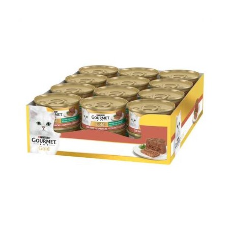 Purina Lata para gatos GOURMET GOLD Mousse Pato & Espinaca PACK