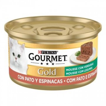 Purina Lata para gatos GOURMET GOLD Mousse Pato & Espinaca