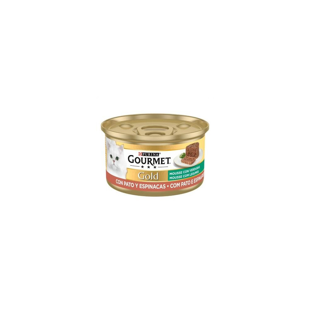 Purina Lata para gatos GOURMET GOLD Mousse Pato & Espinaca