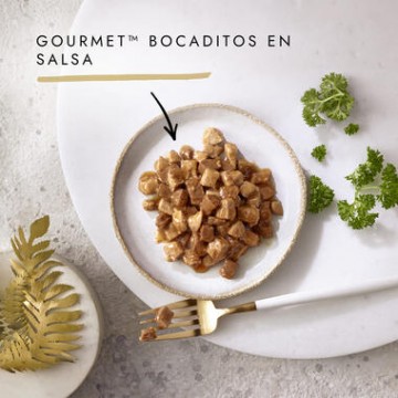 Purina Lata para gatos GOURMET GOLD Bocaditos en Salsa con Pollo & Hígado