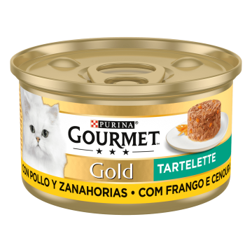 Purina Lata para gatos GOURMET GOLD Tartellette Pollo y Zanahoria