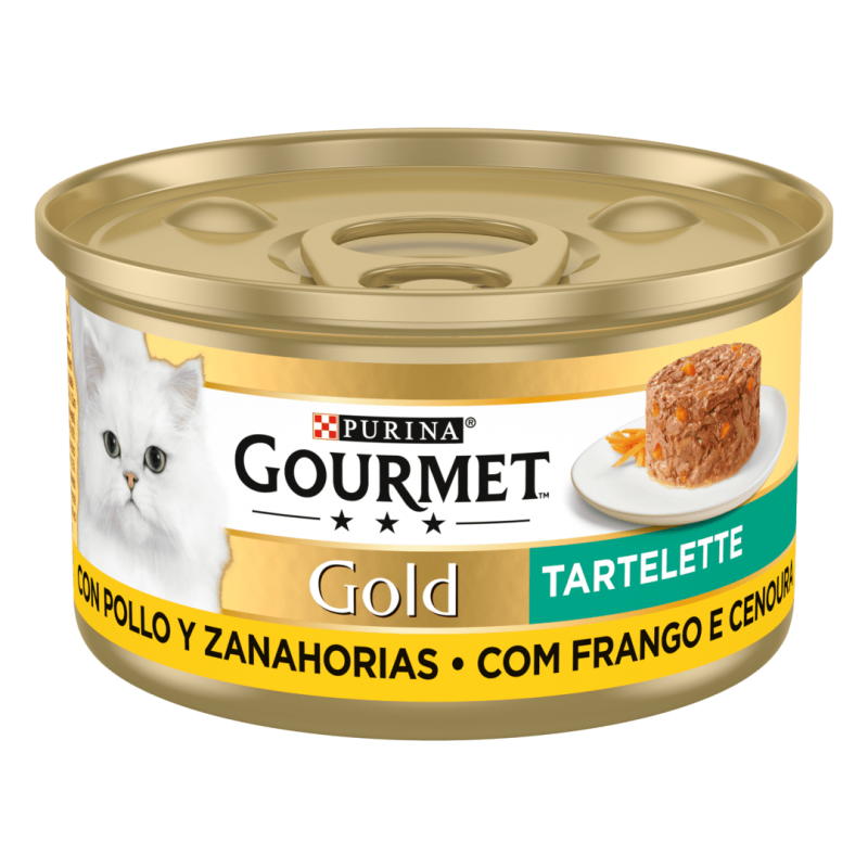 Purina Lata para gatos GOURMET GOLD Tartellette Pollo y Zanahoria