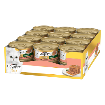 Purina Lata para gatos GOURMET GOLD Terrine Salmon 24x 85gr PACK