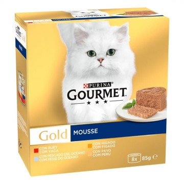 Purina Lata para gatos GOURMET GOLD Mousse Surtido 8x 85gr