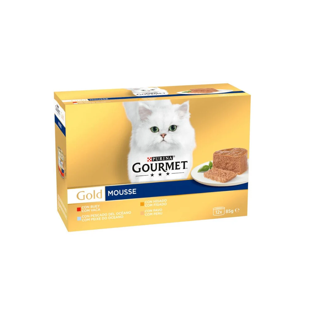 Purina Lata para gatos GOURMET GOLD Mousse Surtido Multipack 12x 85 gr