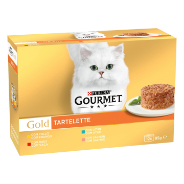Purina Lata para gatos GOURMET GOLD Tartallette Multipack 12 x 85 gr