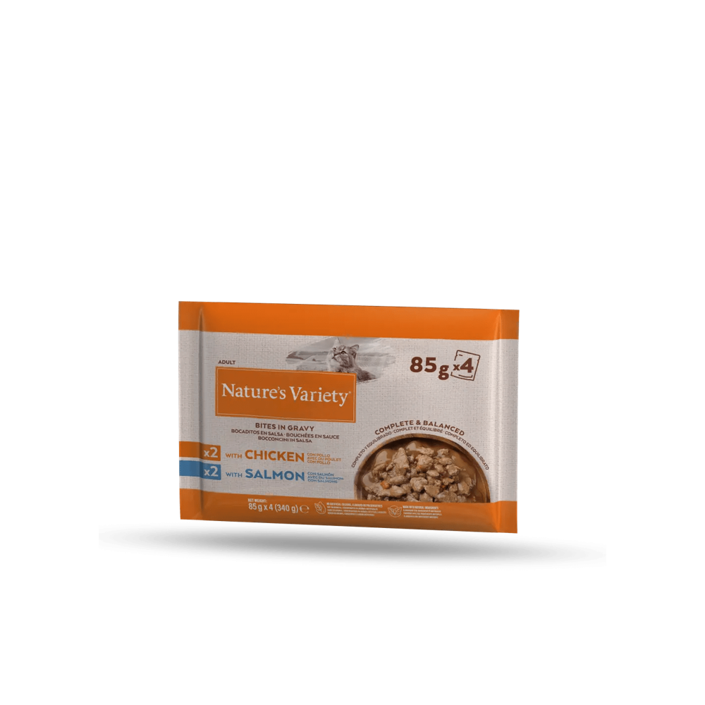 Nature´s Variety Cat Original Bocaditos en Salsa Pack Pollo y Salmón