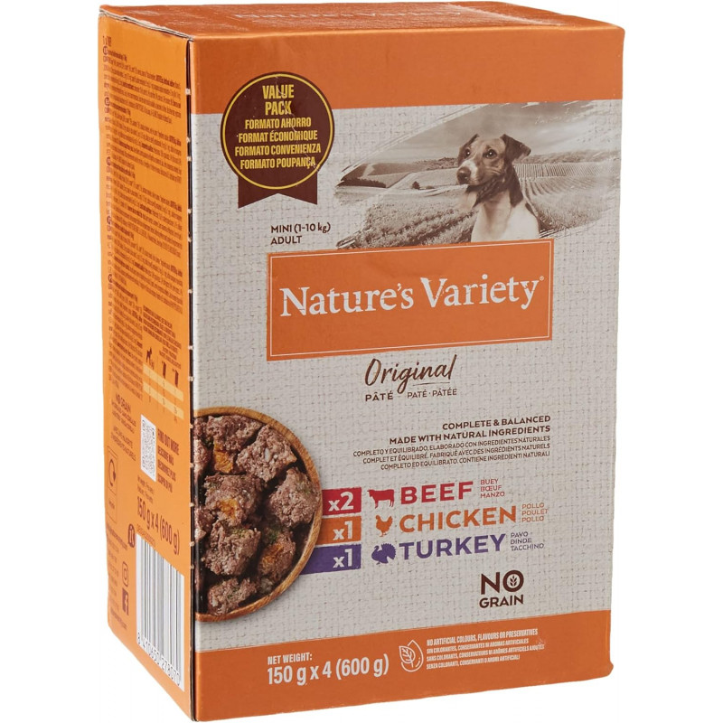 Nature's Variety Original paté Medium/Maxi Buey Comida húmeda perros