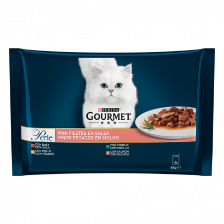 Purina para gatos GOURMET PERLE Mini Filetes en Salsa