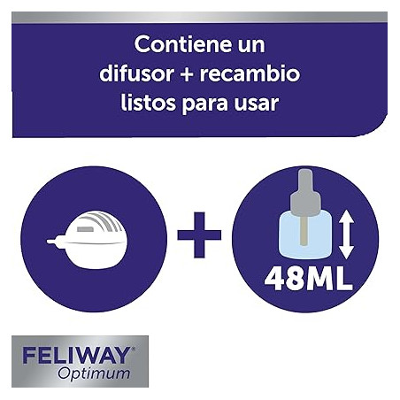 Feliway Optimum Difusor + Recambio 48 ml