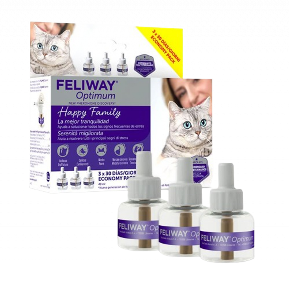 Feliway Optimum Recambio pack 3 x 48 ml