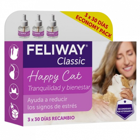 Feliway Classic Recambio 48 ml pack 3