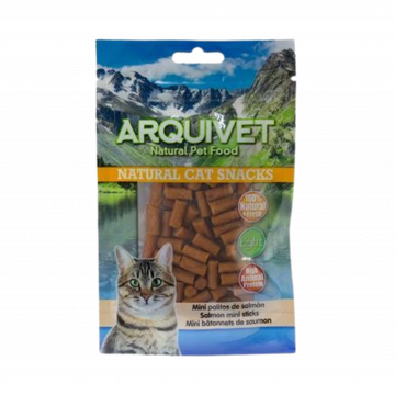 Arquivet Snack para Gatos Mini Palitos de Salmón