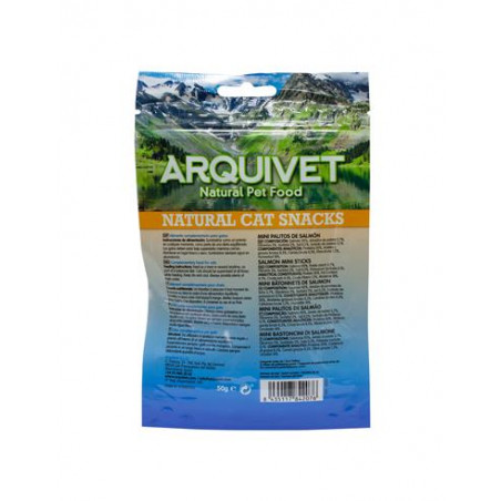 Arquivet Snack para Gatos Mini Palitos de Salmón
