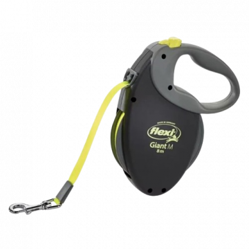 Flexi Correa Extensible Neon Giant con Cinta Reflectante 8 m