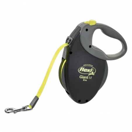 Flexi Correa Extensible Neon Giant con Cinta Reflectante 8 m