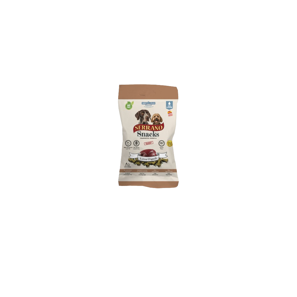 Mediterranean Serrano Snacks 100 grs sabor HÍGADO