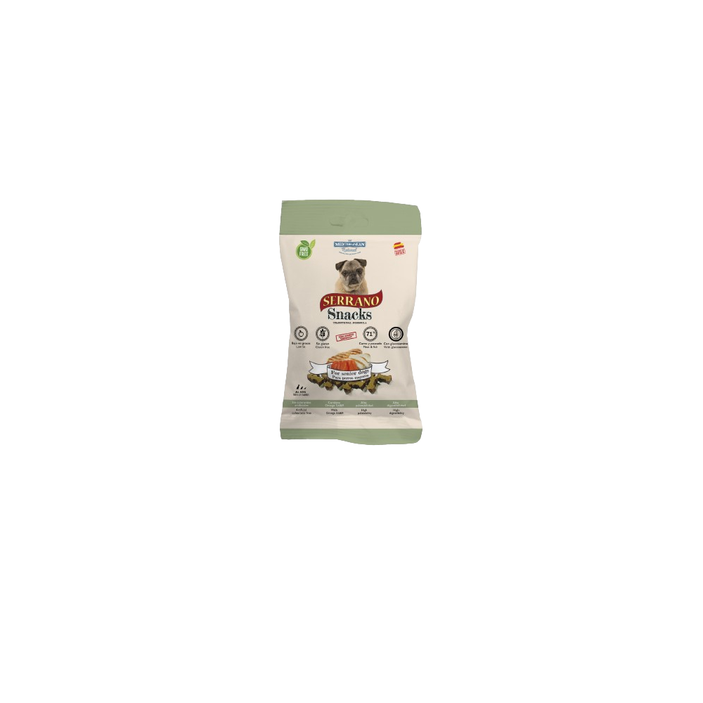 Mediterranean Serrano Snack Perros Senior 100 grs