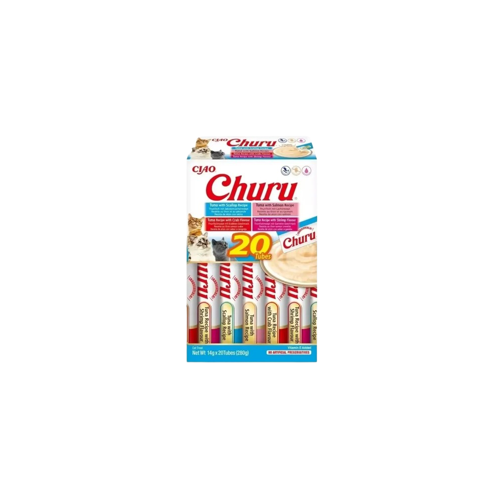 Churu Cat Variedades de Atún con Marisco 20 uds