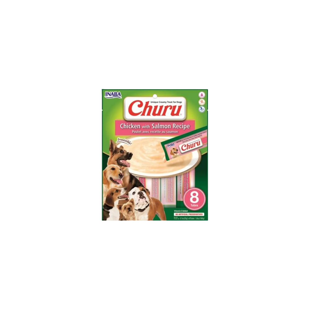 Churu Dog Receta de Pollo con Salmón 8 x 20 gr