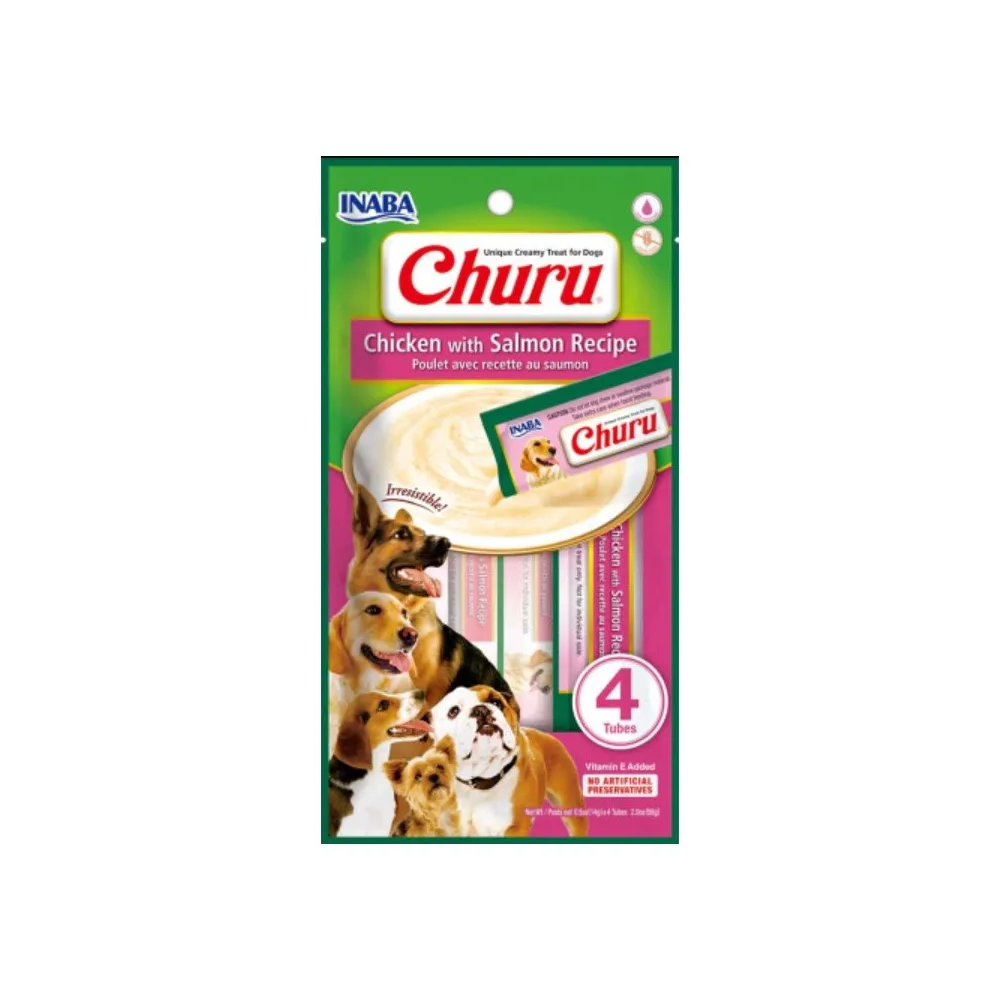Churu Dog Receta de Pollo con Salmón 4 x 14 gr