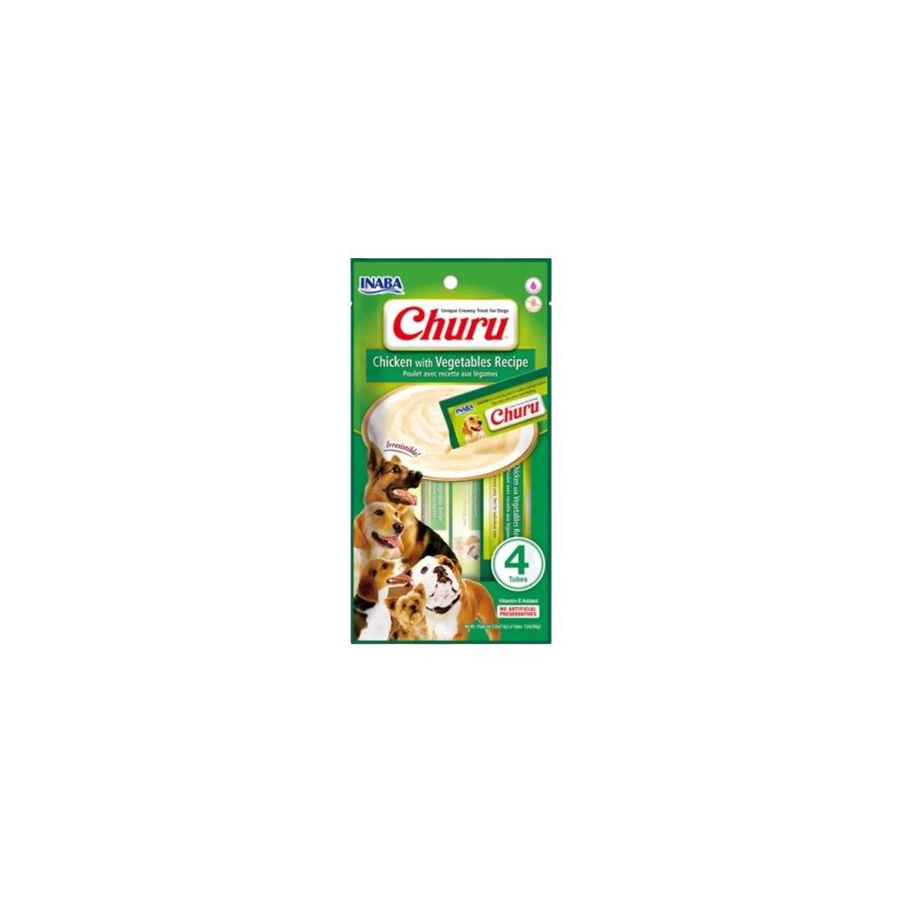 Churu Dog Receta de Pollo con Vegetales 4 x 14 gr