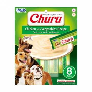 Churu Dog Receta de Pollo con Vegetales 8 x 20 gr