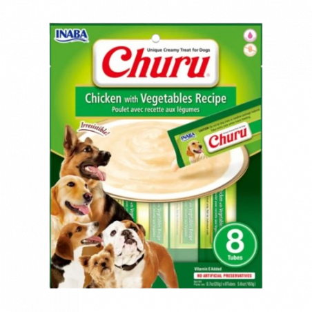 Churu Dog Receta de Pollo con Vegetales 8 x 20 gr