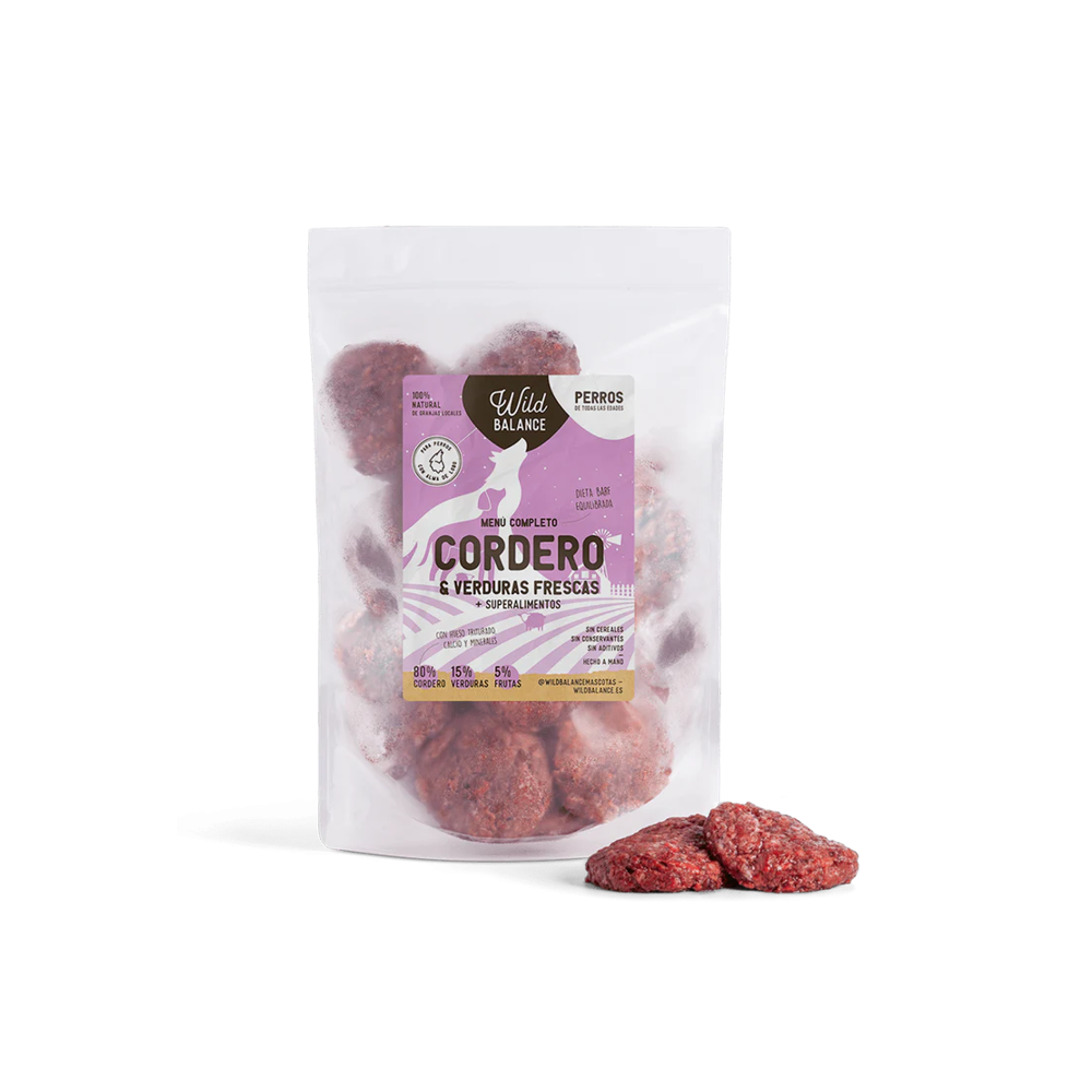 Dieta Barf Wild Balance MENÚ COMPLETO de Cordero