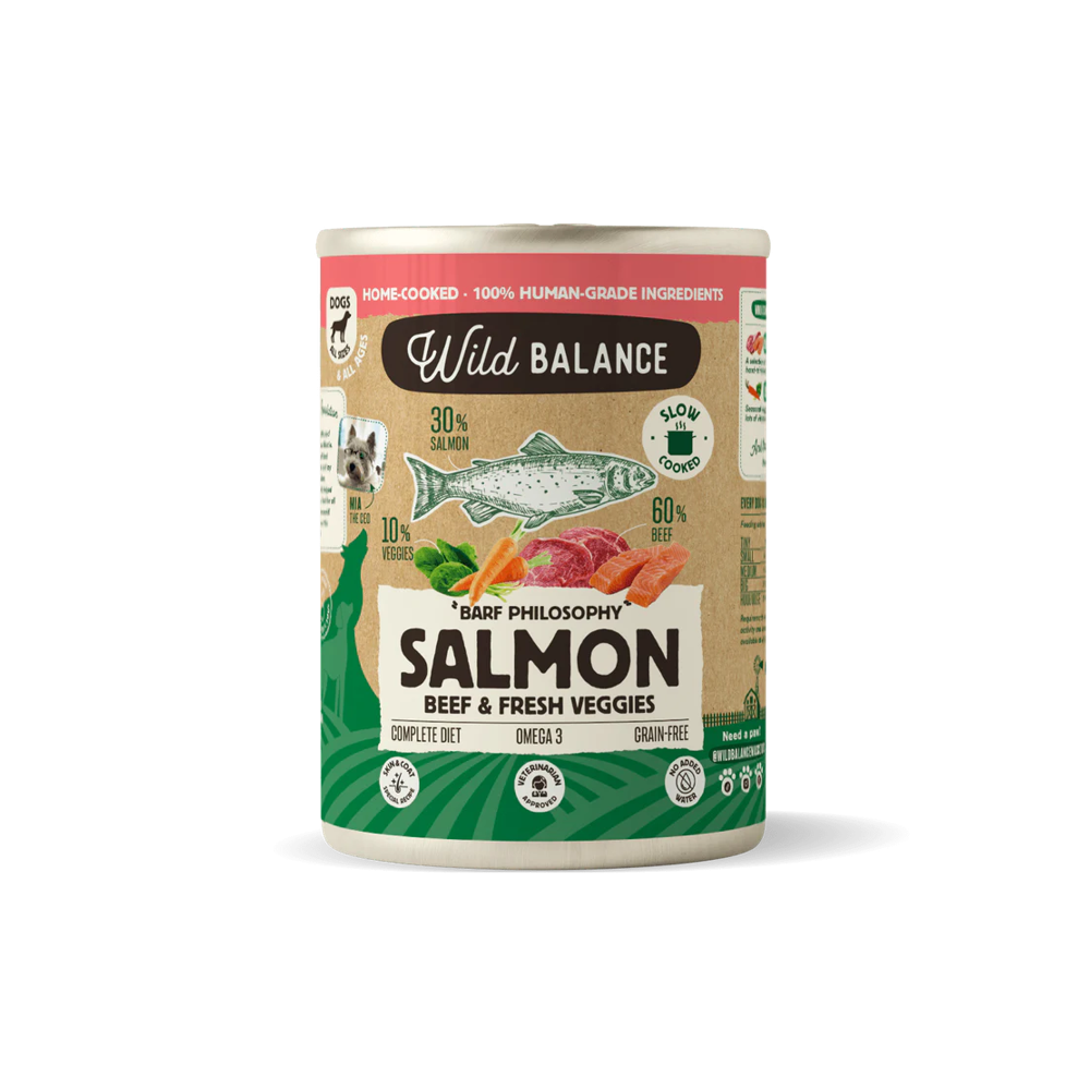 Lata Wild Balance SALMÓN Y TERNERA con Verduras Frescas