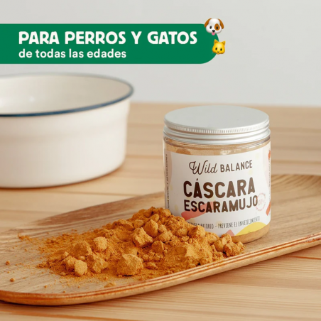 Wild Balance CÁSCARA DE ESCARAMUJO suplemento para perros y gatos