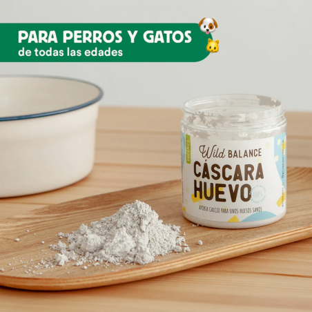 Wild Balance CÁSCARA DE HUEVO ORGÁNICO suplemento para perros y gatos