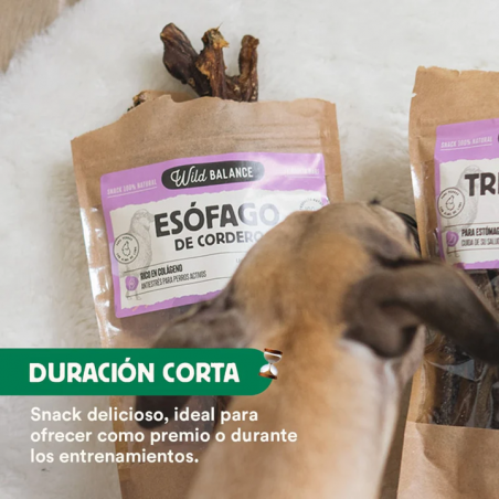 Wild Balance ESOFAGO DE CORDERO Snack para perros