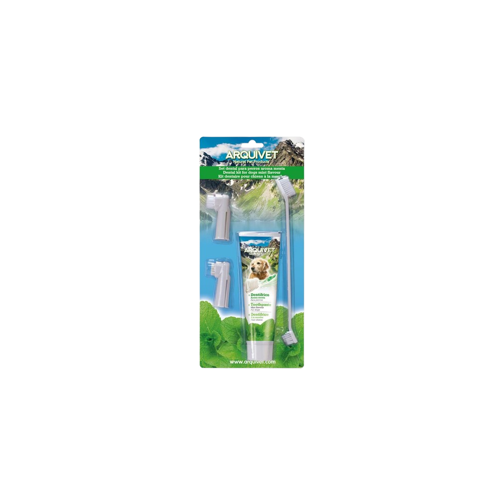 Arquivet Set Dental Para Perros 100 gr sabor menta
