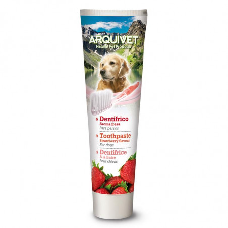 Arquivet Set Dental Para Perros 100 gr sabor fresa