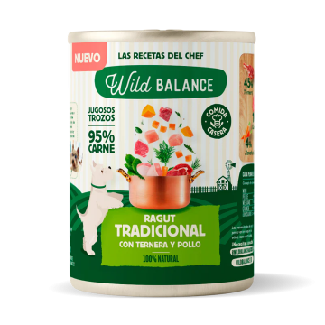 Wild Balance Recetas del Chef Lata Completa Ragut Tradicional Ternera y Pollo