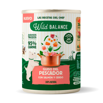 Wild Balance Recetas del Chef Lata Completa Guiso del Pescador Salmón y Cerdo