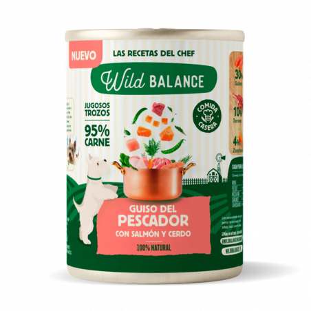Wild Balance Recetas del Chef Lata Completa Guiso del Pescador Salmón y Cerdo