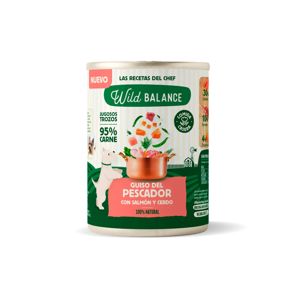 Wild Balance Recetas del Chef Lata Completa Guiso del Pescador Salmón y Cerdo