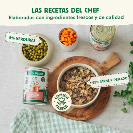 Wild Balance Recetas del Chef Lata Completa Guiso del Pescador Salmón y Cerdo